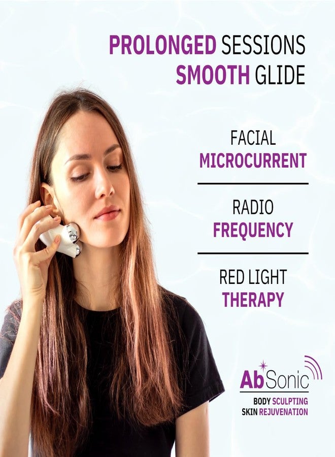 Absonic Glow Anti-Aging Microcurrent Conductive Gel - Serum Enriched with Hyaluronic Acid, Collagen, Niacinamide B3 for Facial, LED, RF & Nuface Devices - 8.5oz Bottle - Made in USA - Image 3
